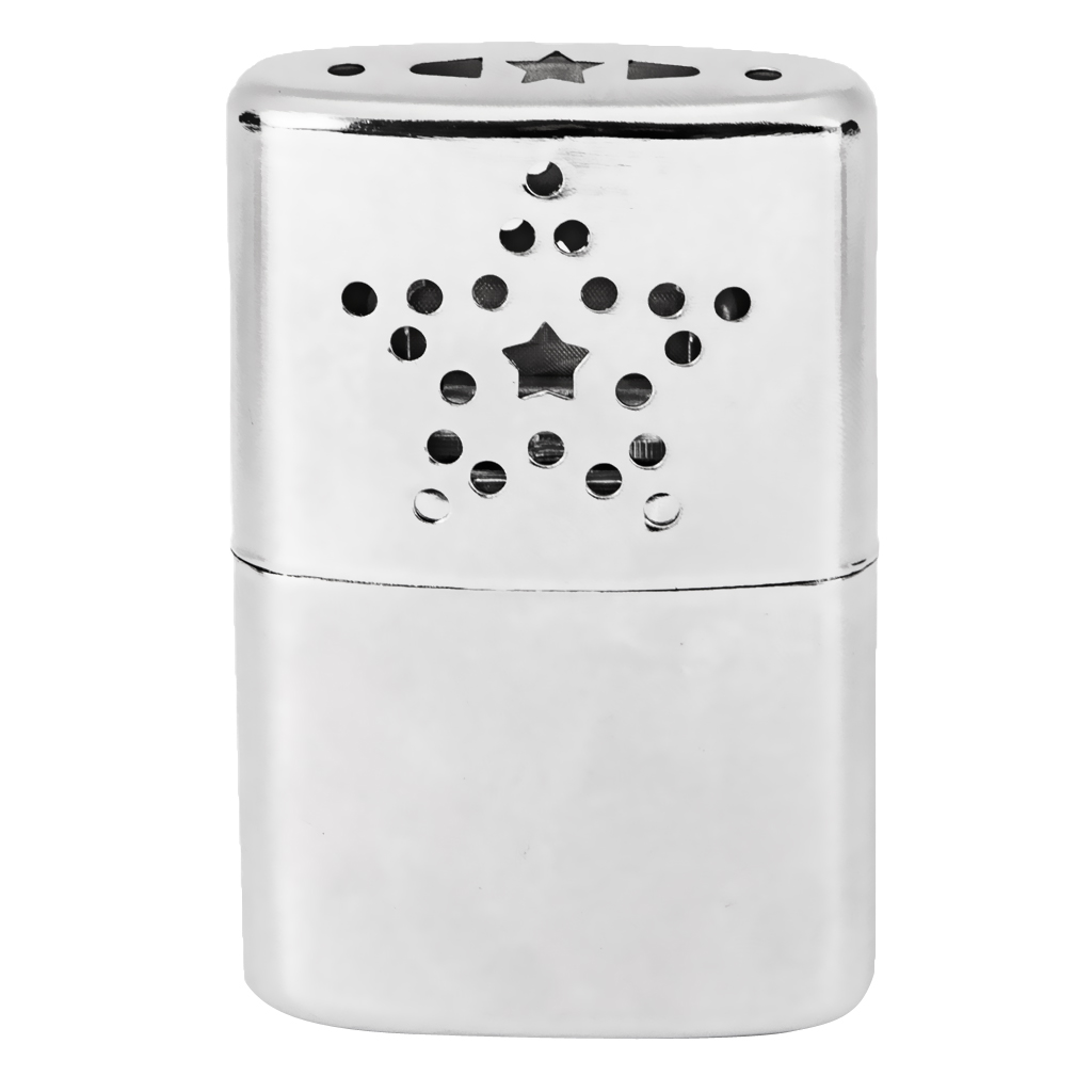 Stainless Steel Reusable Pocket Hand Warmer Pocket Heater 24 Hours Silver with Warming Bag