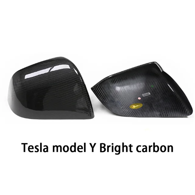 Echte Echtem Carbon Faser Rück Seitenansicht spiegel fall abdeckung cap für Tesla  TESLA MODELL Y Modell 3 Modell X Modell S zubehör - AliExpress