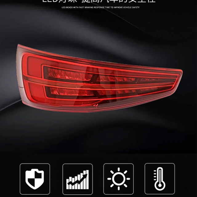  MALOOS Voiture LED feu arrière arrière clignotant lampe Stop  frein feux de recul accessoires Pour Audi Q3 2013-2018