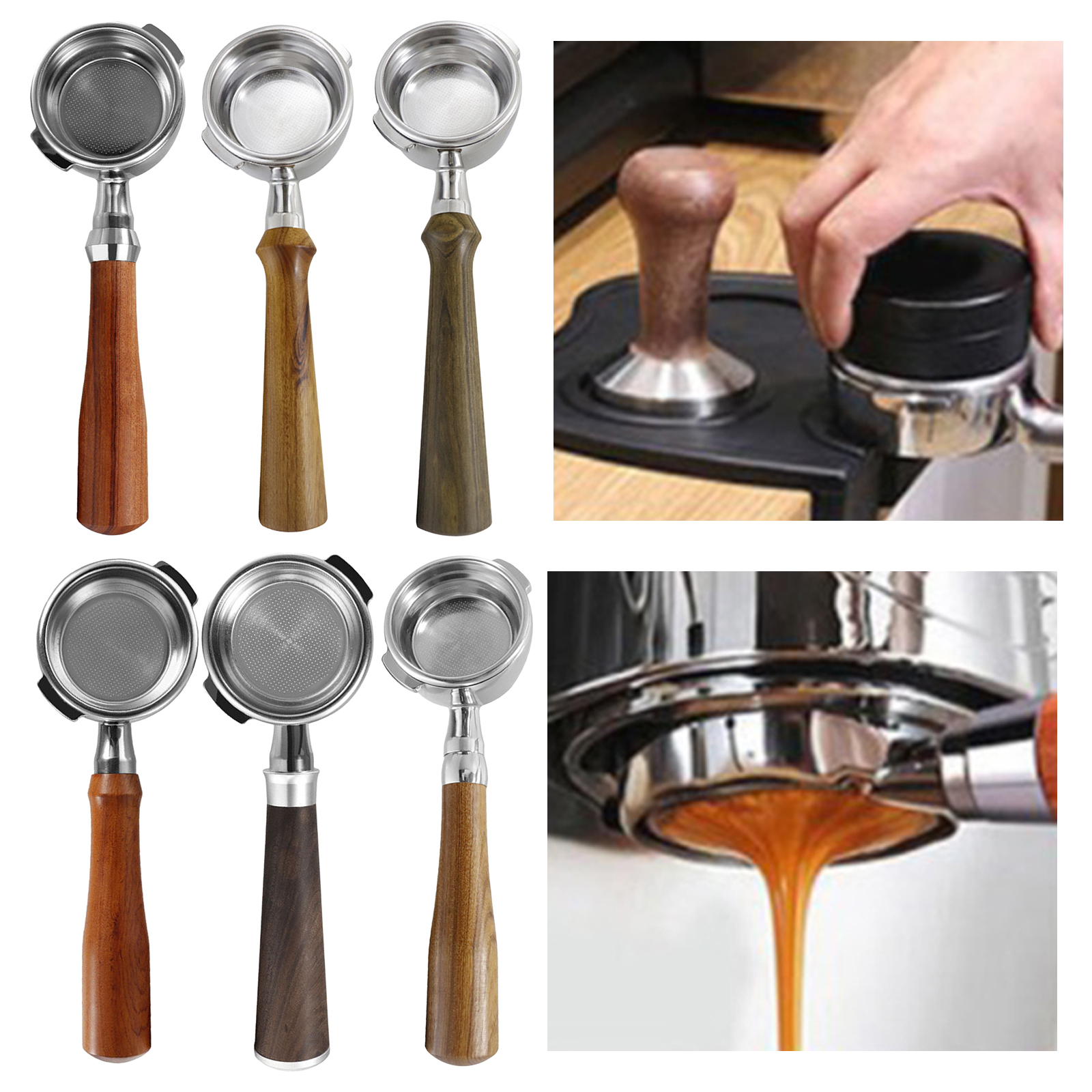 58mm Bottomless Coffee Handle Portafilter Coffee Machine Coffeeware Makers Filter Basket