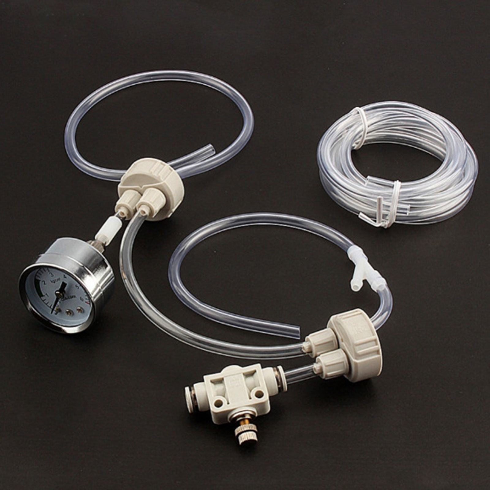 DIY CO2 Generator Aquarium Plant System Kit Tube Valve Guage Cap for Aquarium Moss Plant