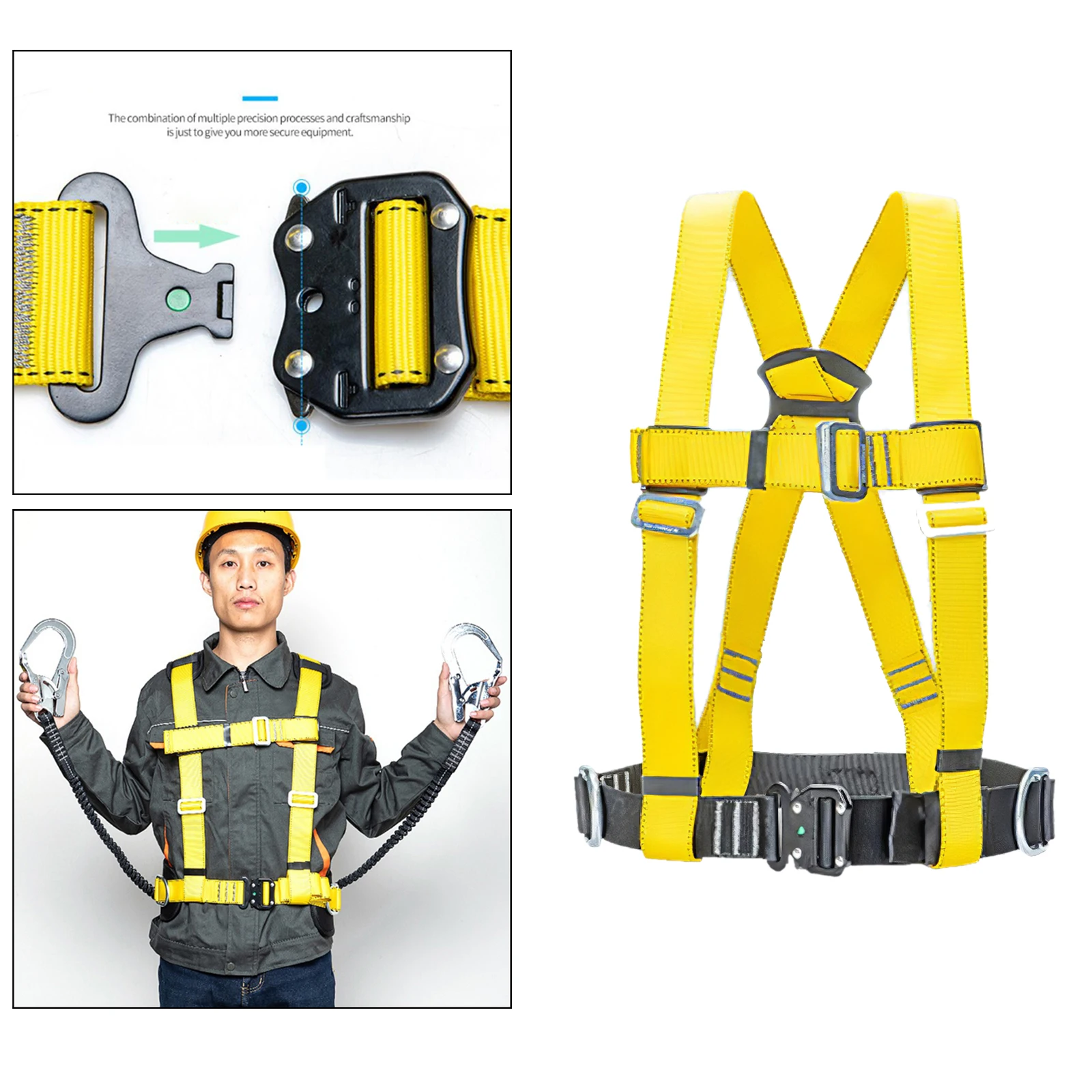Aerial Work Safety Harness Lanyard on back Fall Protection Belt Electrician Construction