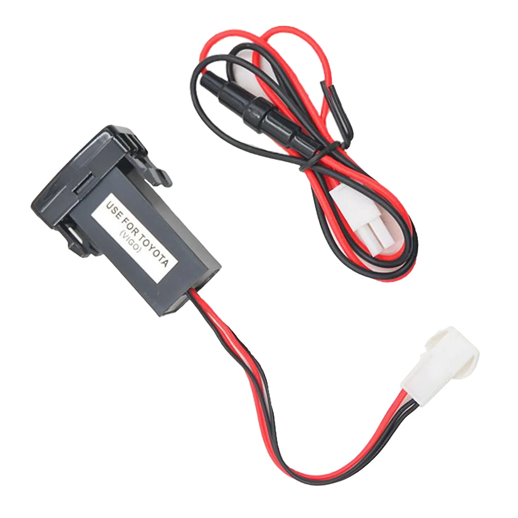 For TOYOTA Hilux VIGO Dual USB Audio Car Charger Led Phone USB Input Socket
