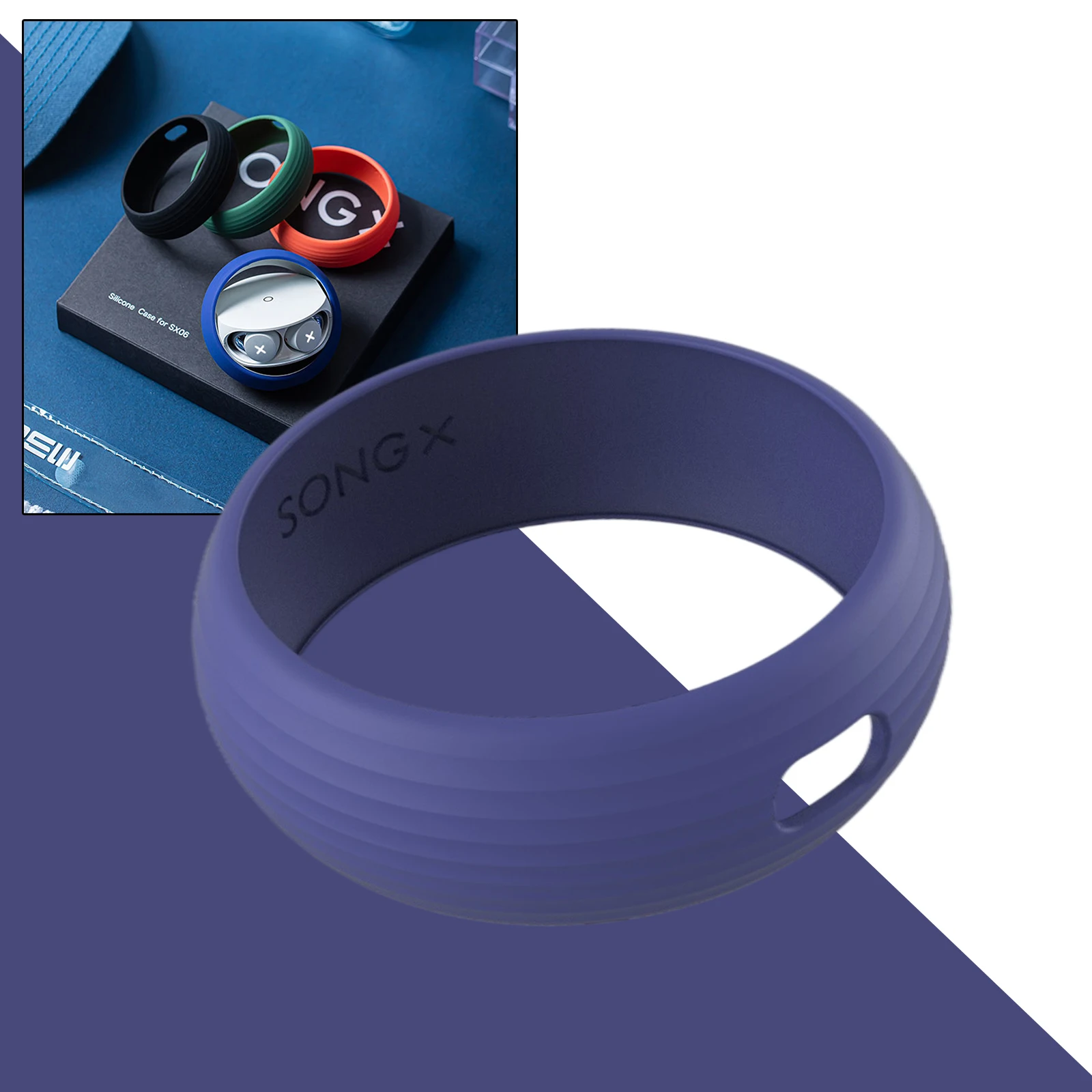 Silicone Case Soft Cover for SONG X Bluetooth Earphone, Shock Absorbing, Portable, Anti-Scratch, Scratch Resistant