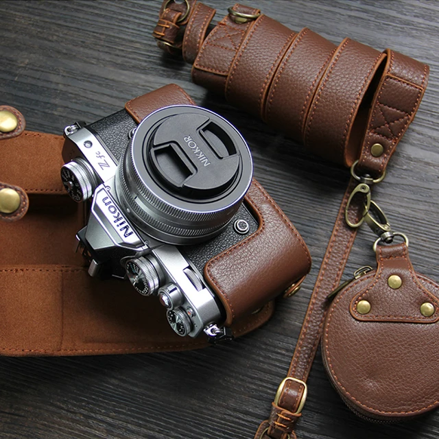 Leather Base Cover Pouch | Leather Case Nikon Zfc | Nikon Zfc Accessories -  Leather - Aliexpress