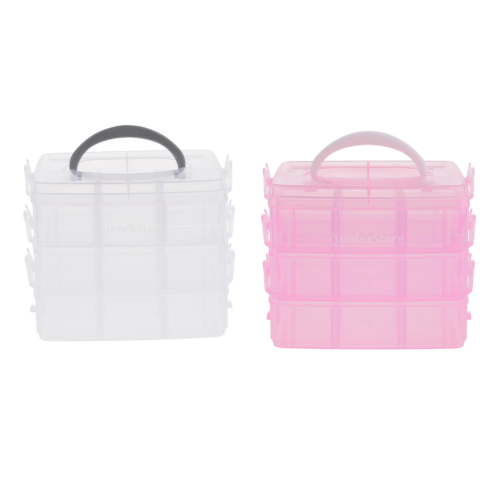 3-tier Storage Box Sorting Box Made of Plastic, Stackable - for The