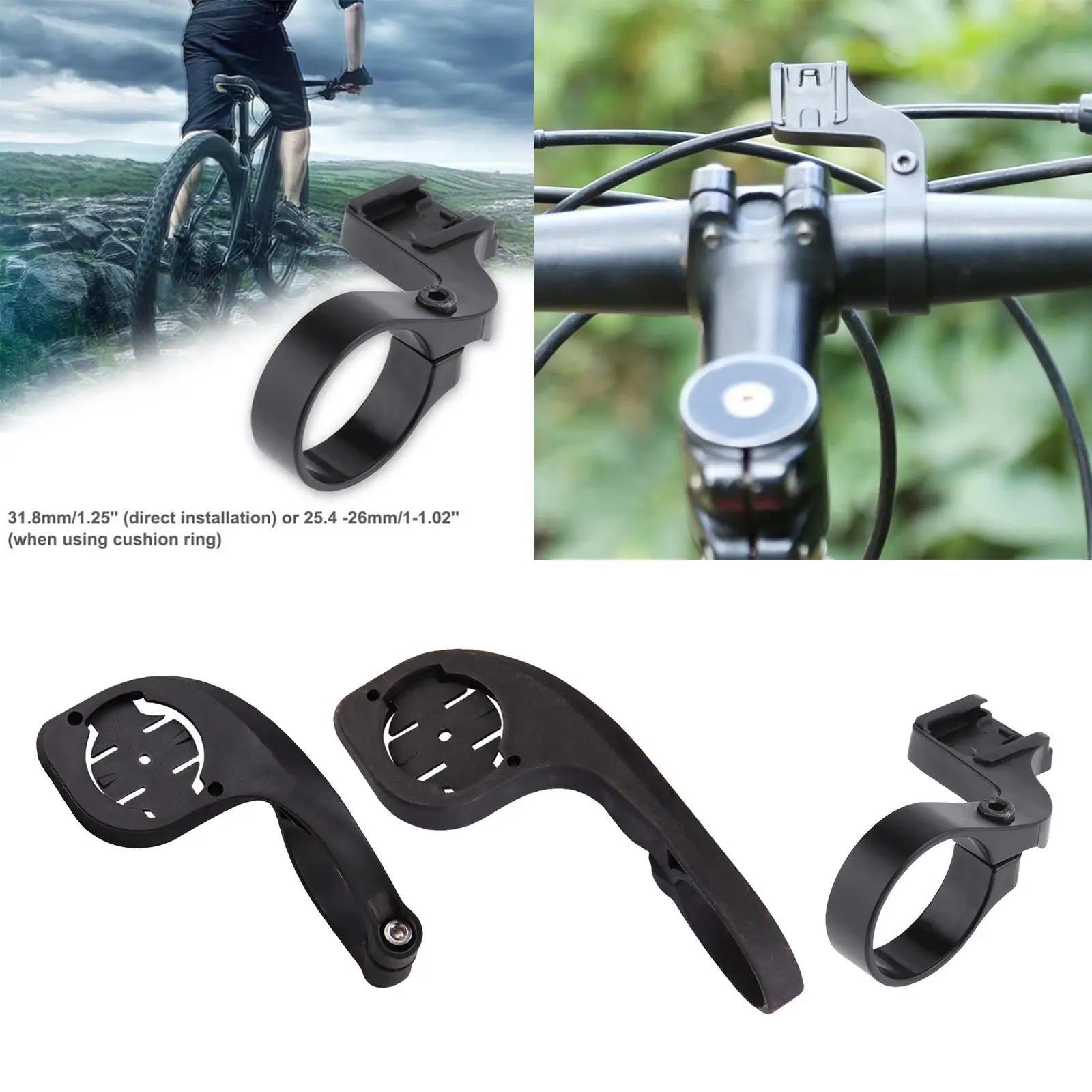 Lightweight Bike Computer Mount Solid Bicycle Handlebar Extend Extension Stopwatch GPS Holder for Garmin & Cateye