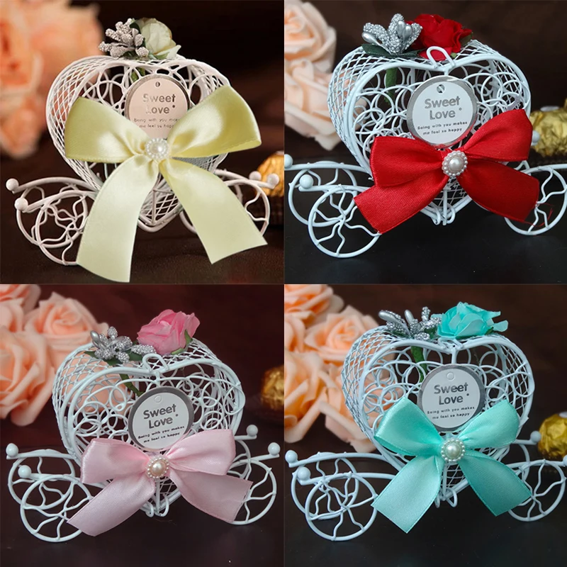 Cinderella Carriage Candy Chocolate Boxes Wedding Party Favour Decor Gift Box 