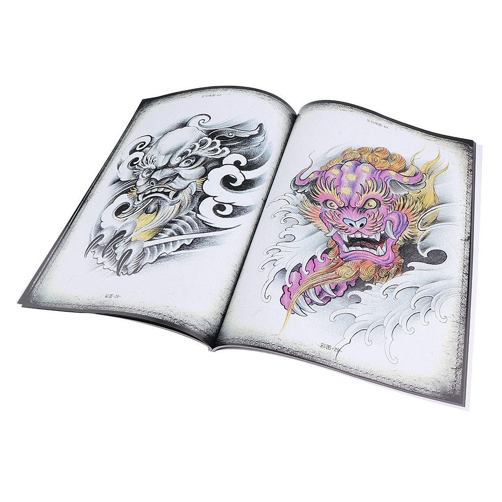  Chinese Style Tattoos Book Body Art Traditional Design 70 Pages A4