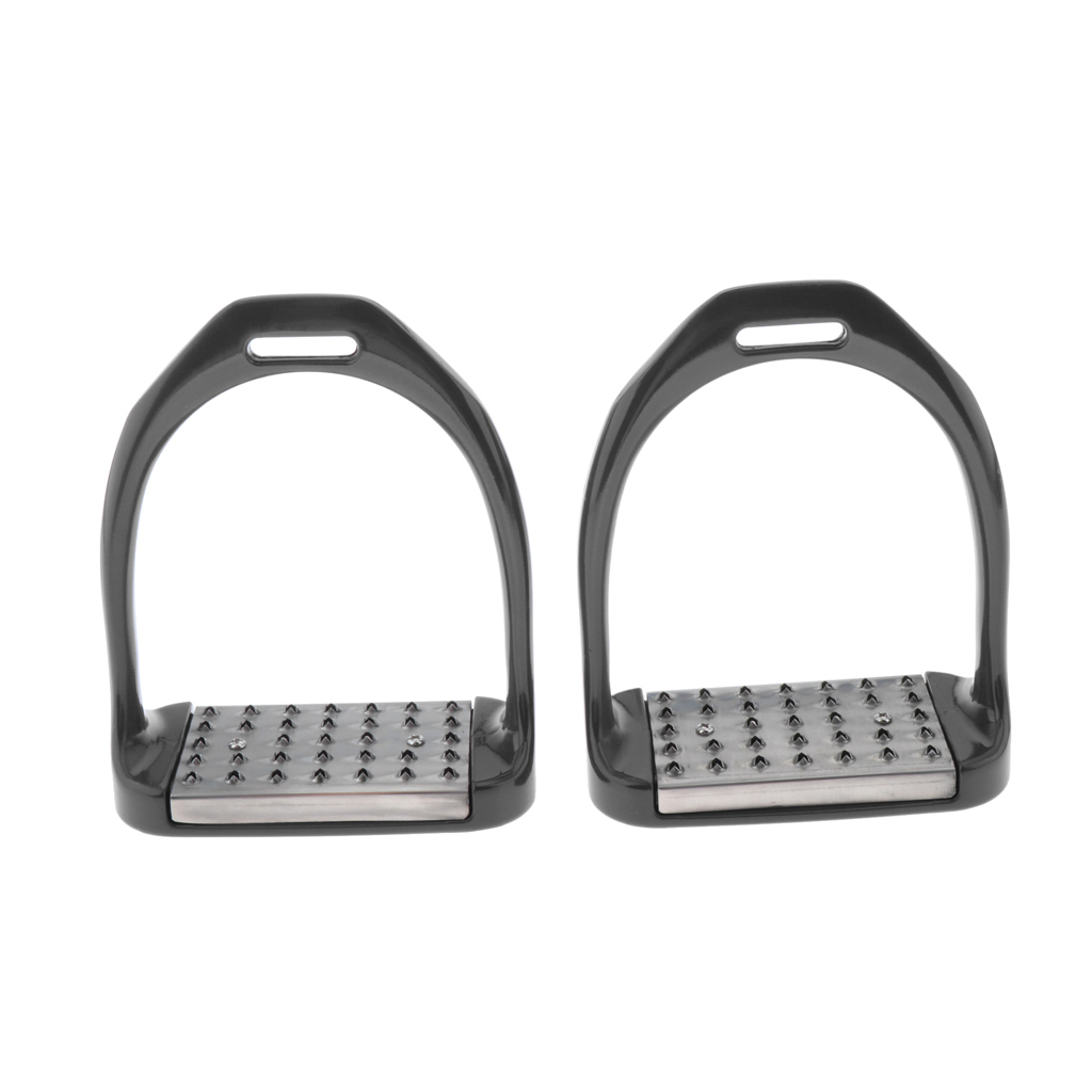 Stirrups Firm Colored Paint with Anti-Slip Pad 12cm Wide Track for Adult