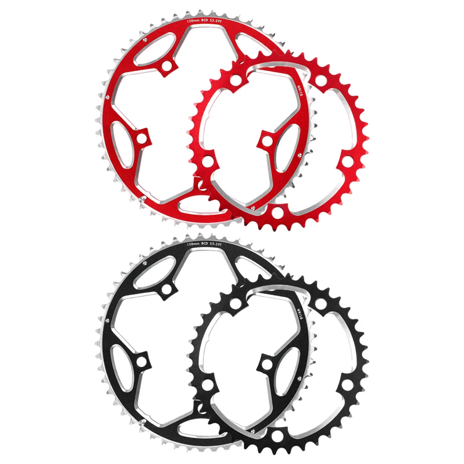 Chainring for Road Bike CNC Machined Aluminum Alloy 130mm BCD Round Bicycle Chainring for 8/9/10/11 Speed Road Bike Parts Repair