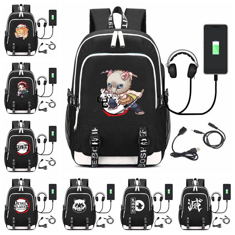 Anime demônio slayer mochila hashibira inosuke usb