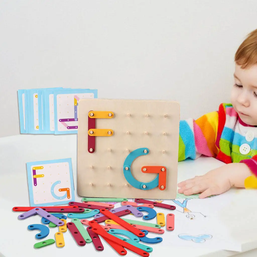 Wooden Letter and Number Digital Gift Manipulative Mathematics Stacking Blocks Development Construction Activity Boys Girls Baby
