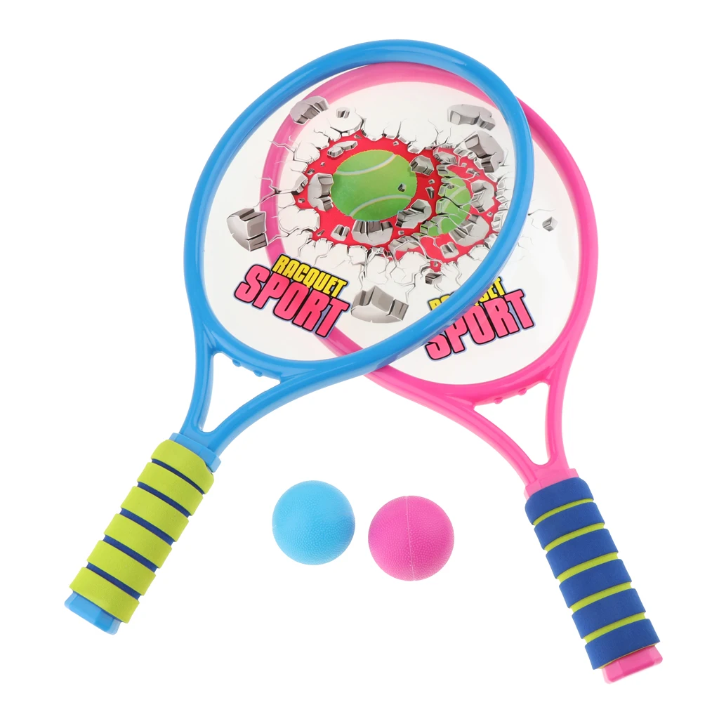 Children Fitness Sports Toys Outdoor Fitness Equipment Tennis Racket Balls Set Parent-child Fun Games Toys