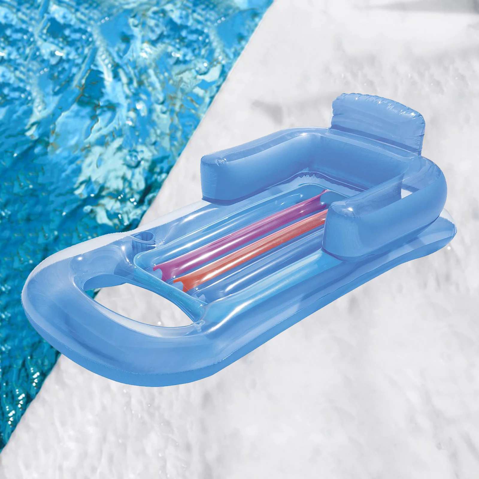 Premium PVC Swimming Pool Inflatable Lounger Floating Air Bed Recliner Water Hammock Air Mattress Water Mattress Sofa