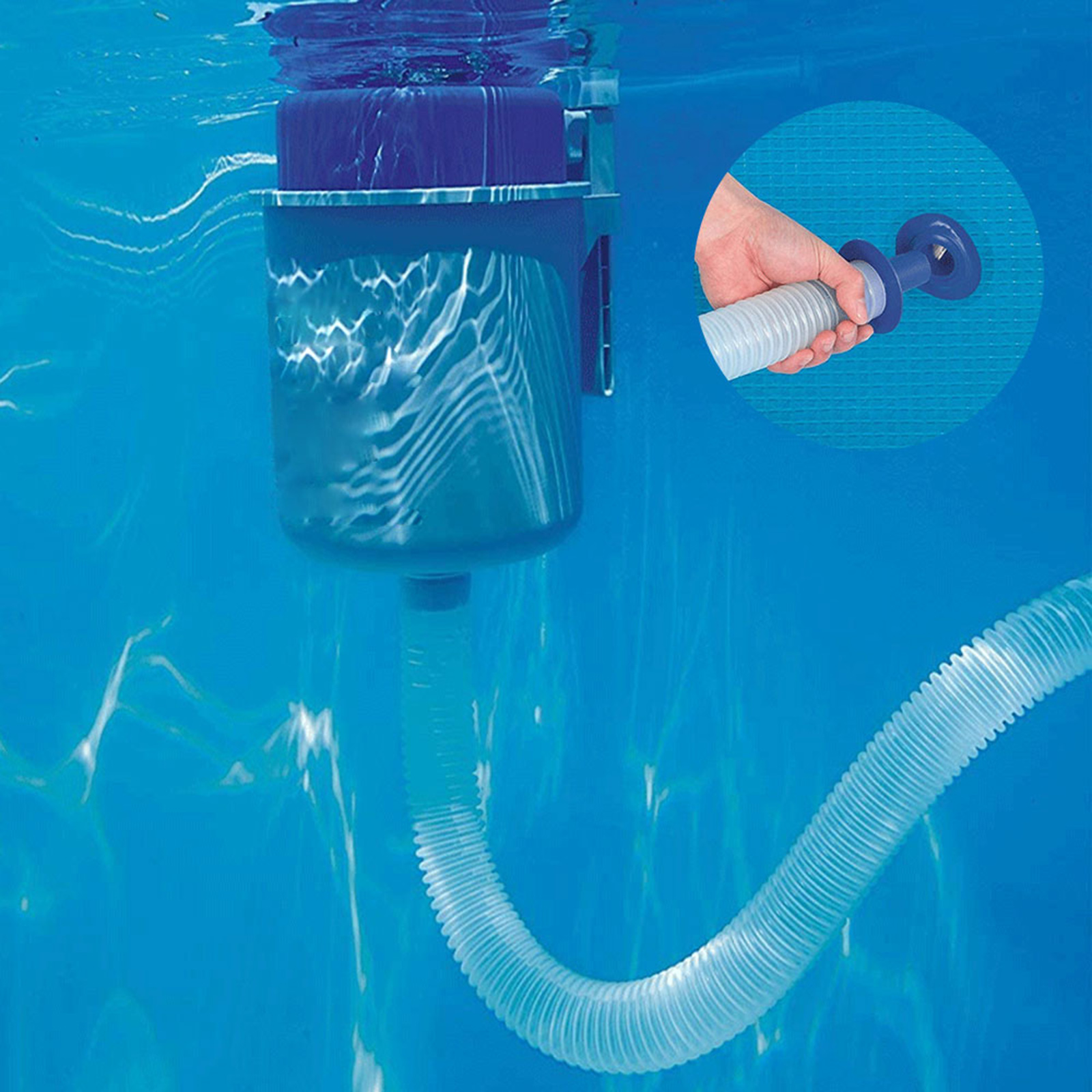 Pool Wall Mount Surface Skimmer Swimming Pool Flotation Extrator Clean Leaves Debris with Adjustable Stand