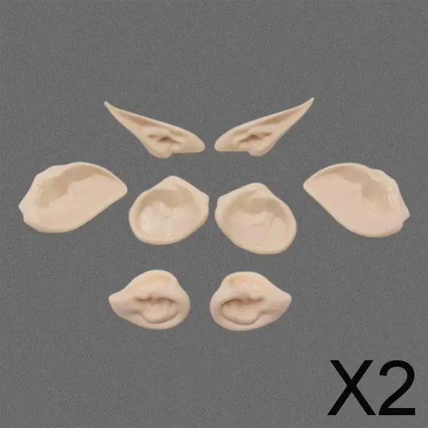 2x2 Pieces Resin Doll Ears Paste Set for 12inch Blythe Doll Normal Ear