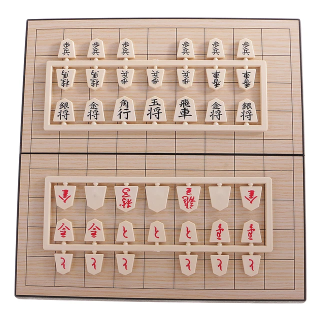 caralin Conjunto de Shogi dobrável magnético dobrável em caixa portátil  xadrez japonês, artigos para jogos infantis