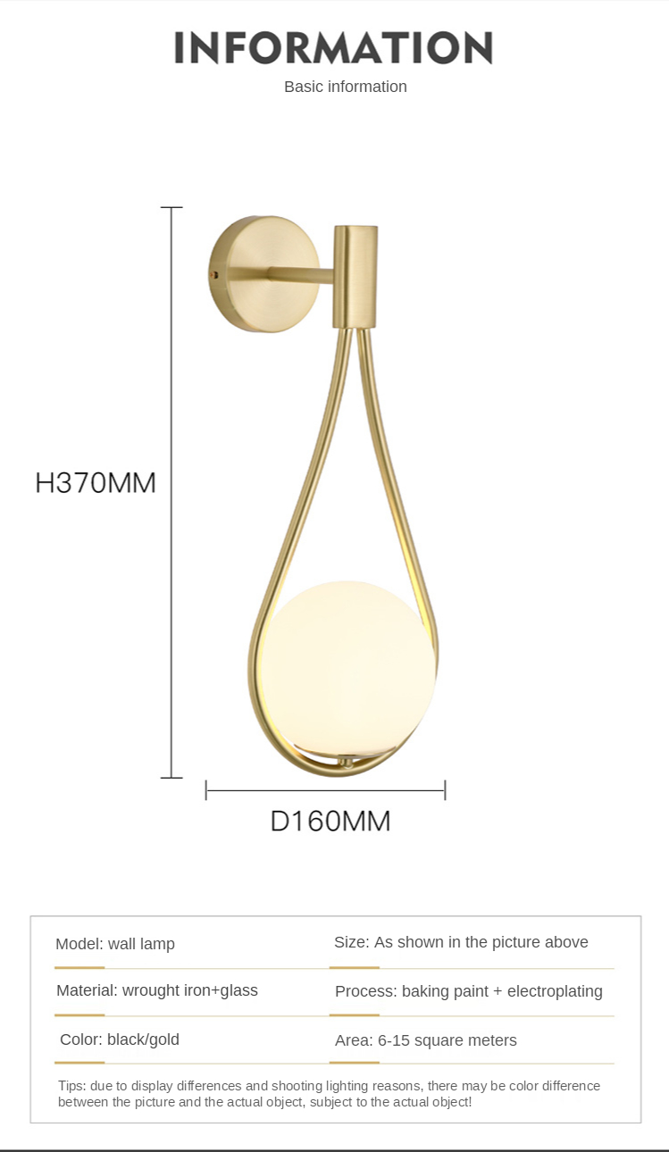 luminárias de parede modernas com bola de iluminação para sala de decoração luzes sconce