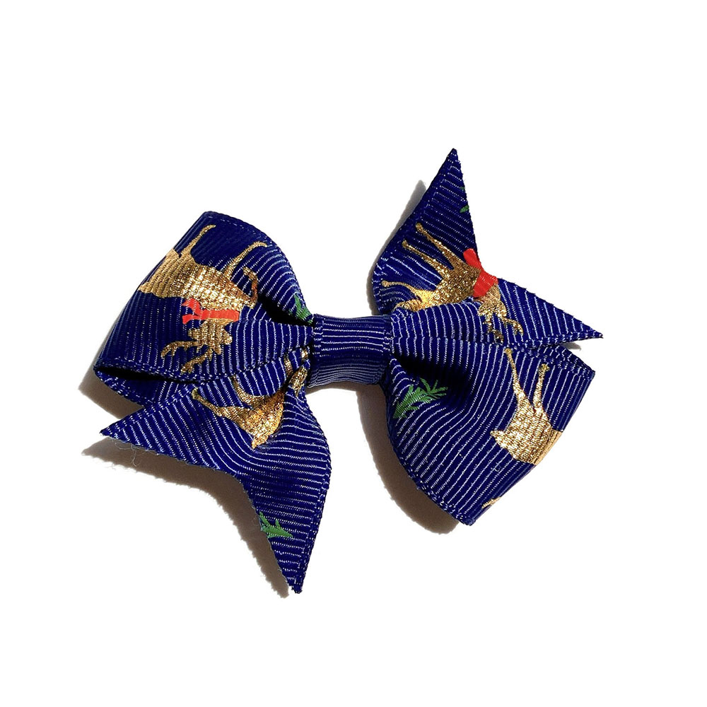 2.6 Inch Christmas Hair Bow With Clip Printed Hair Clip For Kids Girls Boutique Party Bows Grips Barrettes Hair Accessories