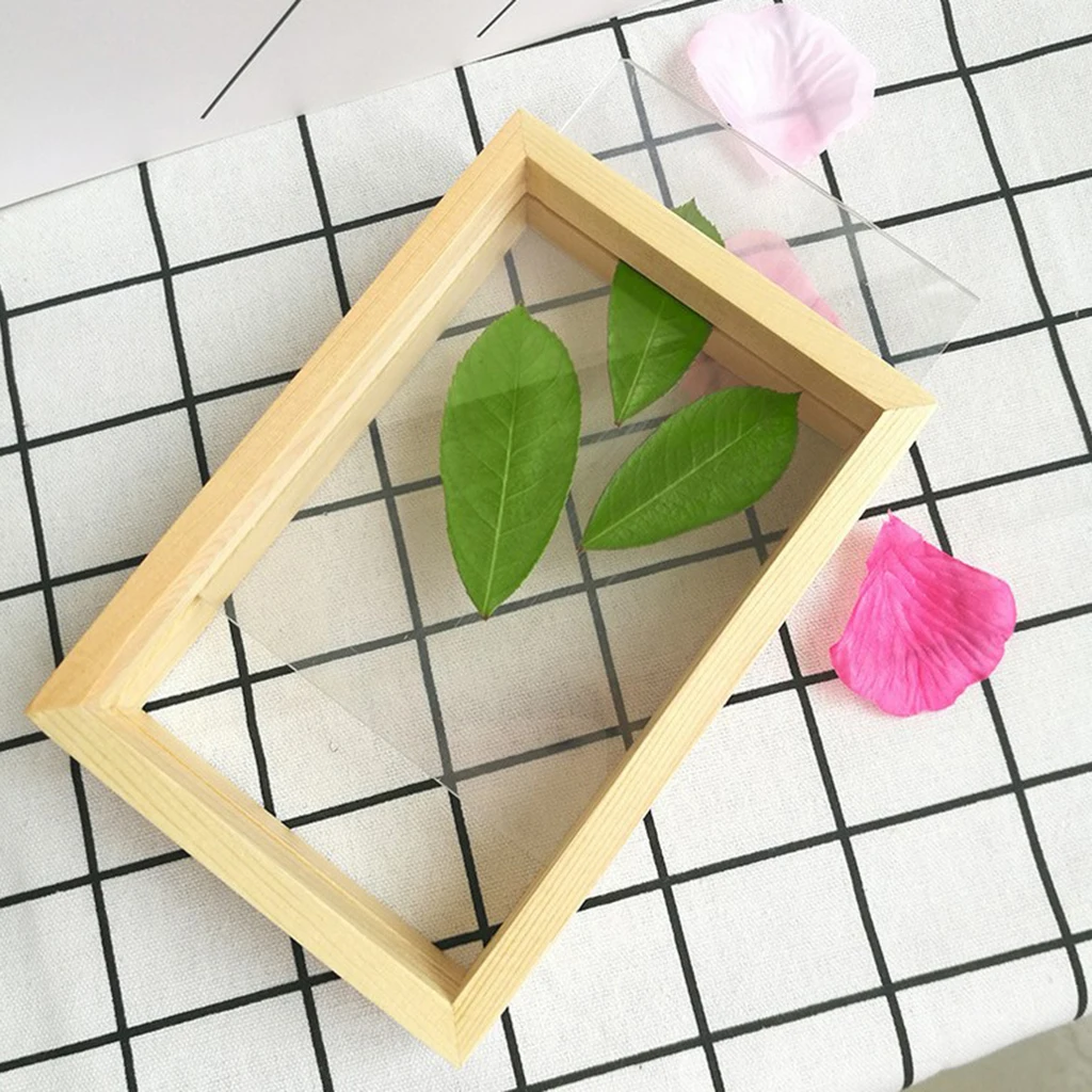 Transparent Wooden Frame Glass Frame Plant Frame Picture Frame Wall Decoration