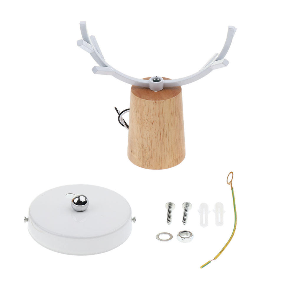 Nordic Style Wood Antler Chandelier / Wall Iron Pendant Lamp Sconce Dining Living Room Aisle Hotel