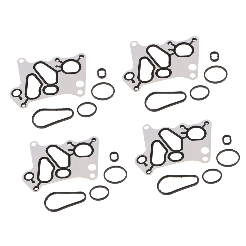 4 Set Oil Filter Housing Gasket & O-rings Kit for  E200
