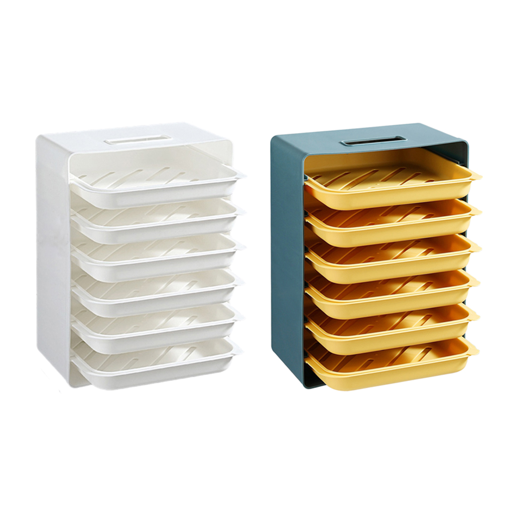 6 Tier Portable Kitchen Food Preparation Tray Multi-layer Household Food Preservation Tray Rack