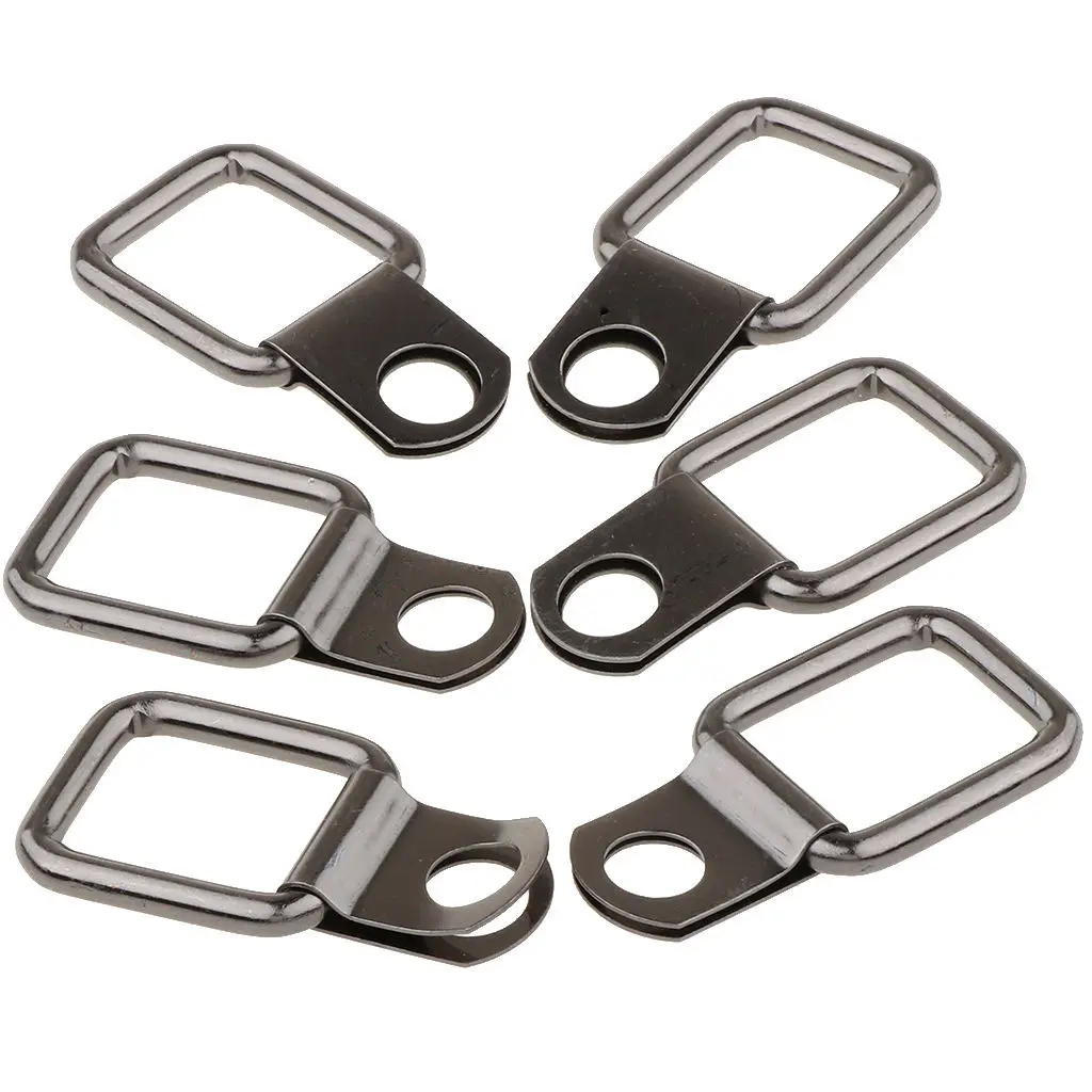 6pcs Stainless Steel D Ring Tie Downs for Jeep Wrangler Trunk Cargo
