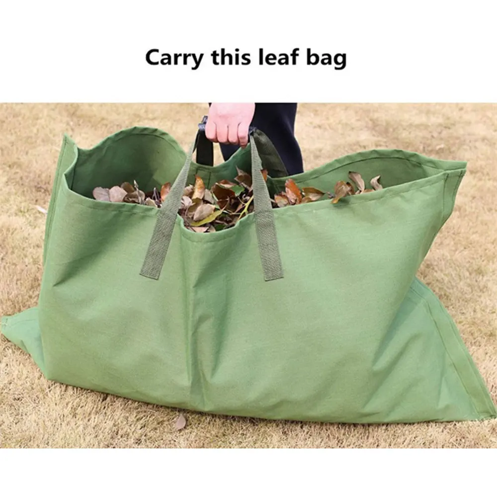 Amatory Garden Lawn Leaf Yard Waste Bag Clean Up Tarp Container Tote 