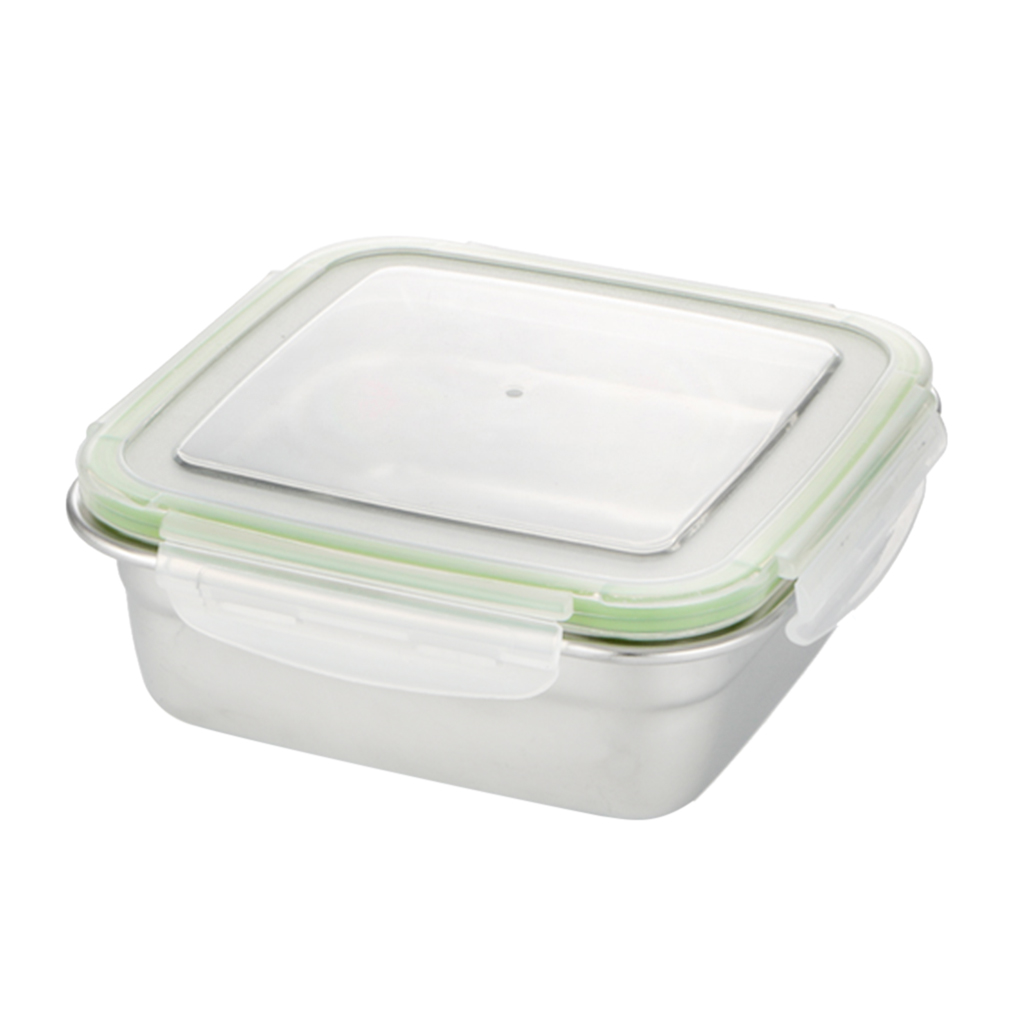 Large Square Stainless Steel Camping Vegetable Box BBQ Container Outdoor Keeping Food Warm Or