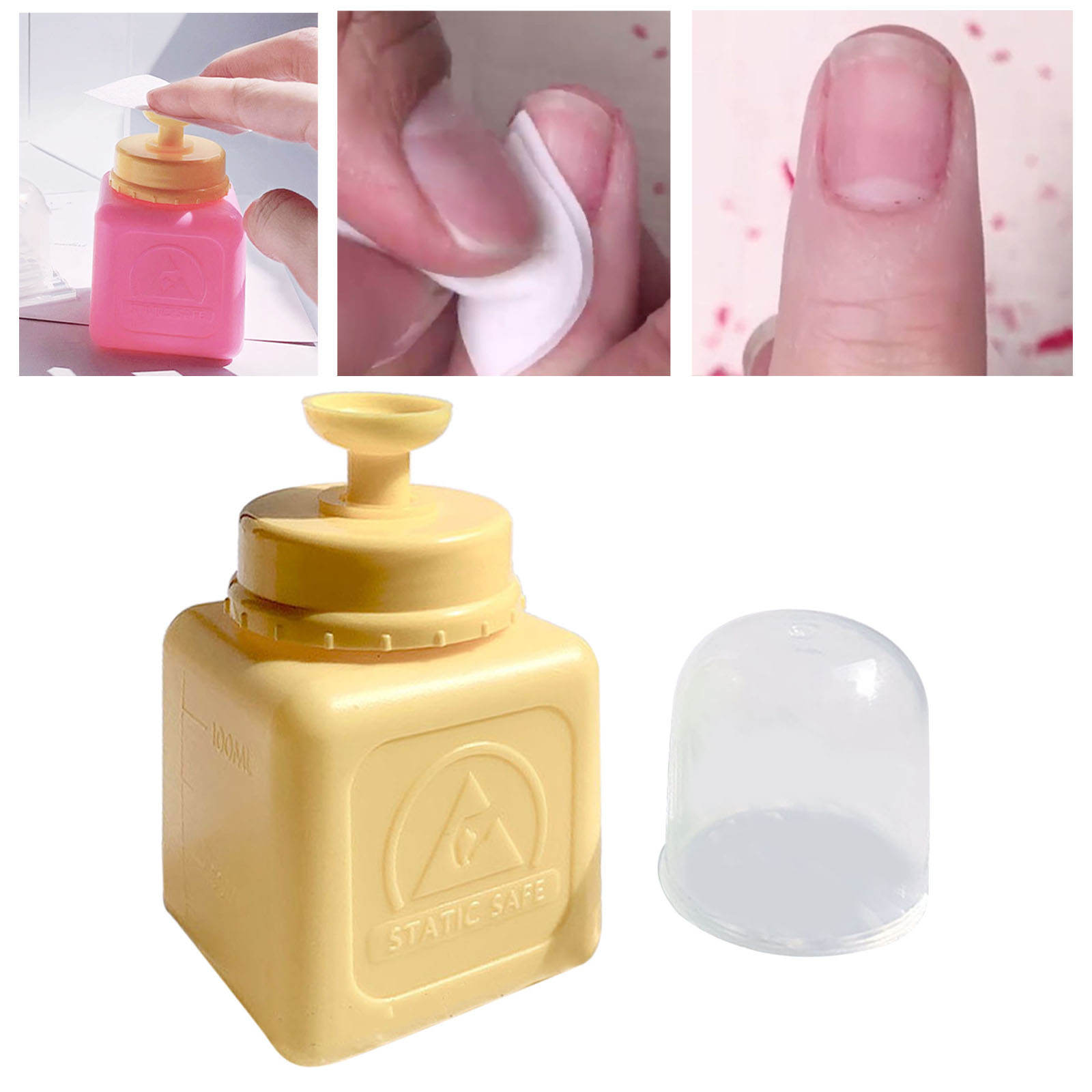Alcohol Dispensers Press Soak Off Empty Pump Bottle Dispenser for Nail Polish Remover