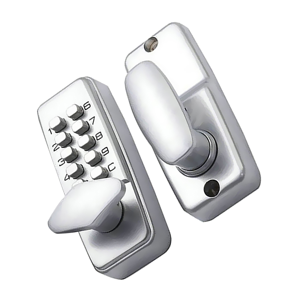 Digital Keypad Entry Code Combination Keyless Setting Lock for Door - Located On Door Knob Stylish Compact Design High Security