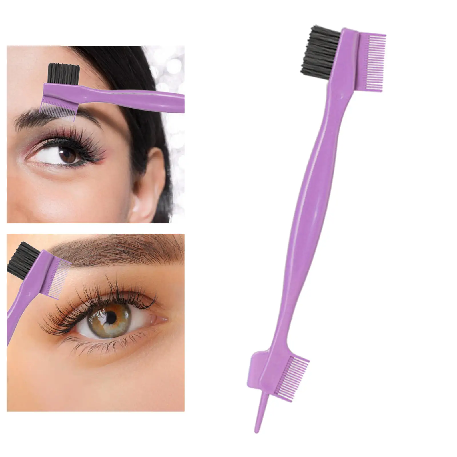 Sharper Multifunctional Double-Sided Eyebrow Brush Comb for Makeup Women Travel Girls