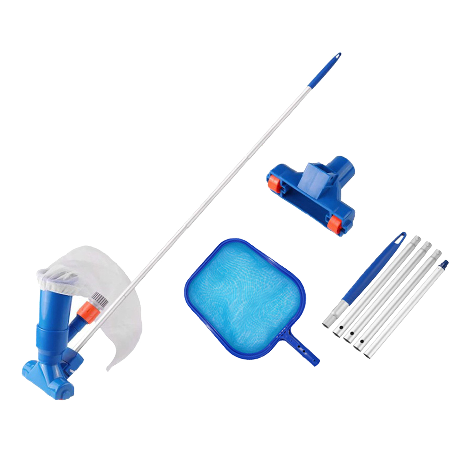 Pool Cleaning Maintenance Set Fine Mesh Net Vacuum Head Handle Hot Tub Underwater Fountain Pond Cleaning Kit Tool EU Standard