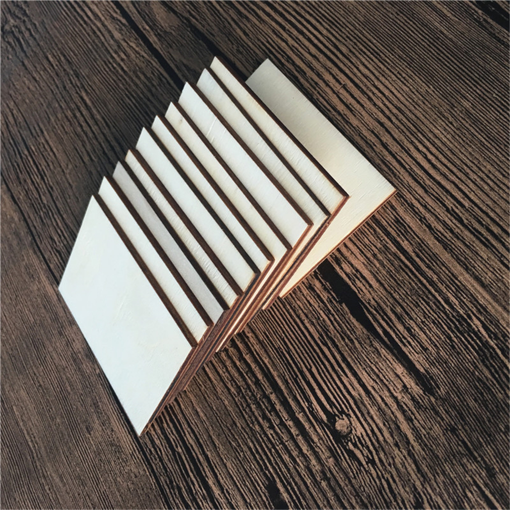 10pcs 70x49mm Blank Plywood Wood Business Card Wooden Name Card Wood Plaque