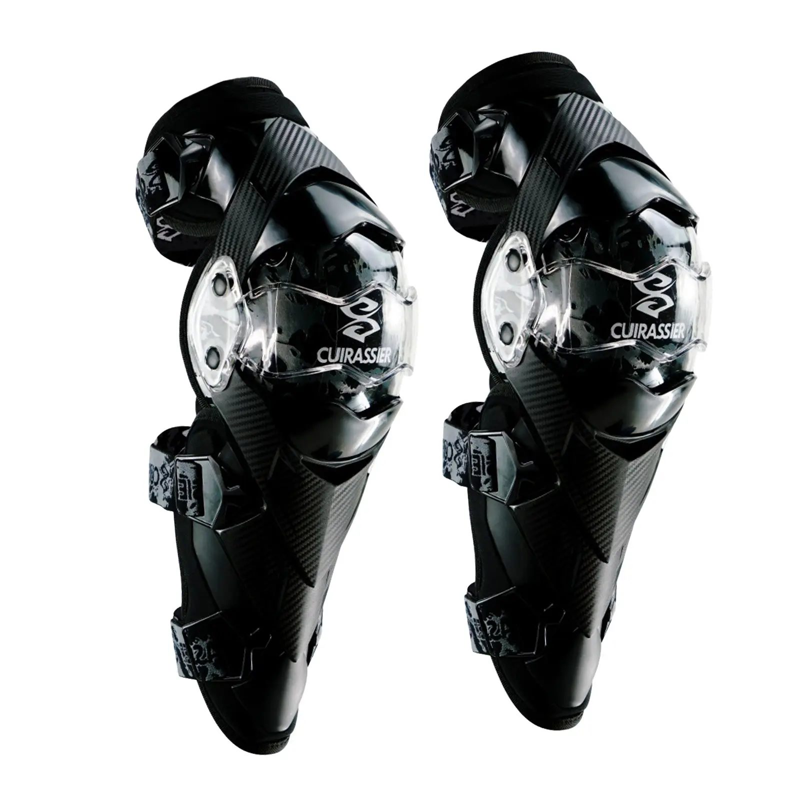 1 Pair of Motocross Elbow Knee Shin Guard Pads Adjustable Size Protector Motorcycle Bicycle/Cycling/Racing/Ski/Roller Skating