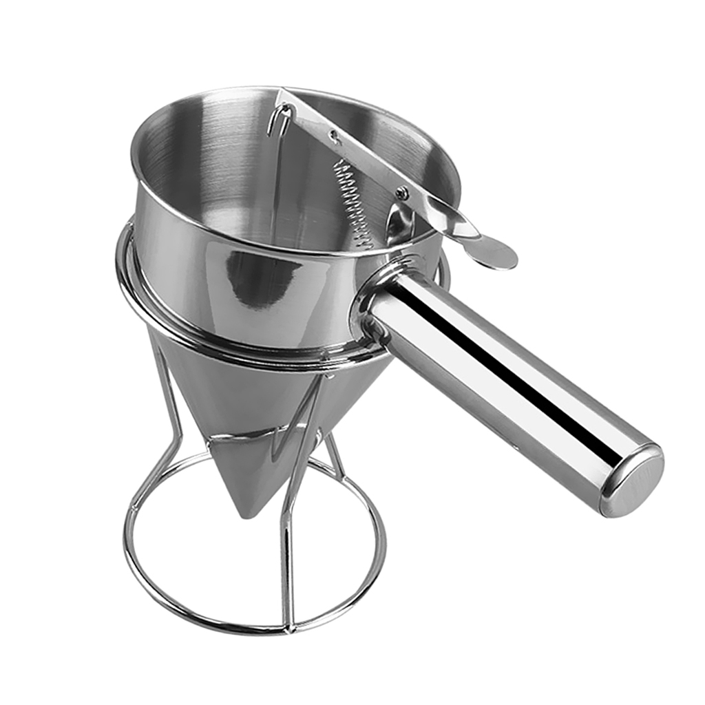 Stainless Steel Conical Funnel with shelf Octopus   Balls Kitchen Tool
