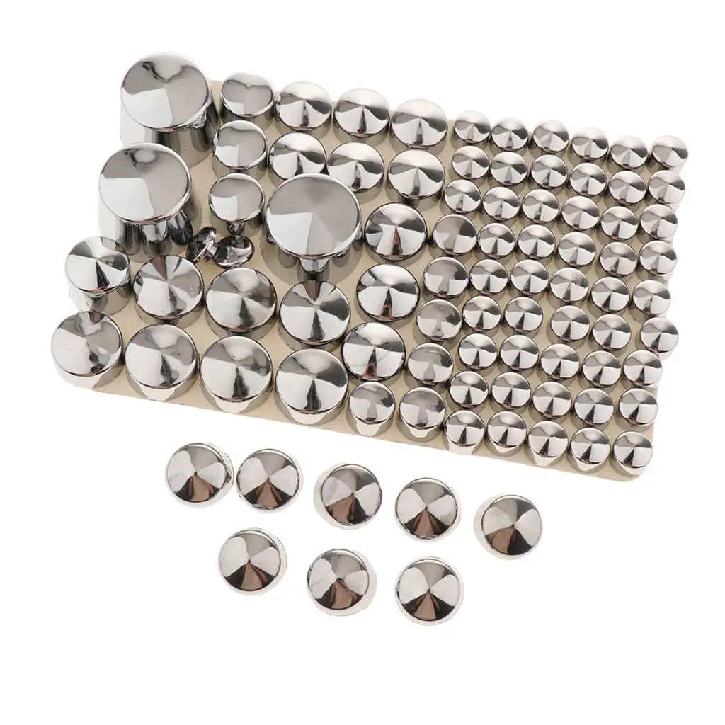 87x Motorcycle Chrome ABS Bolt Toppers Caps for   Twin Cam