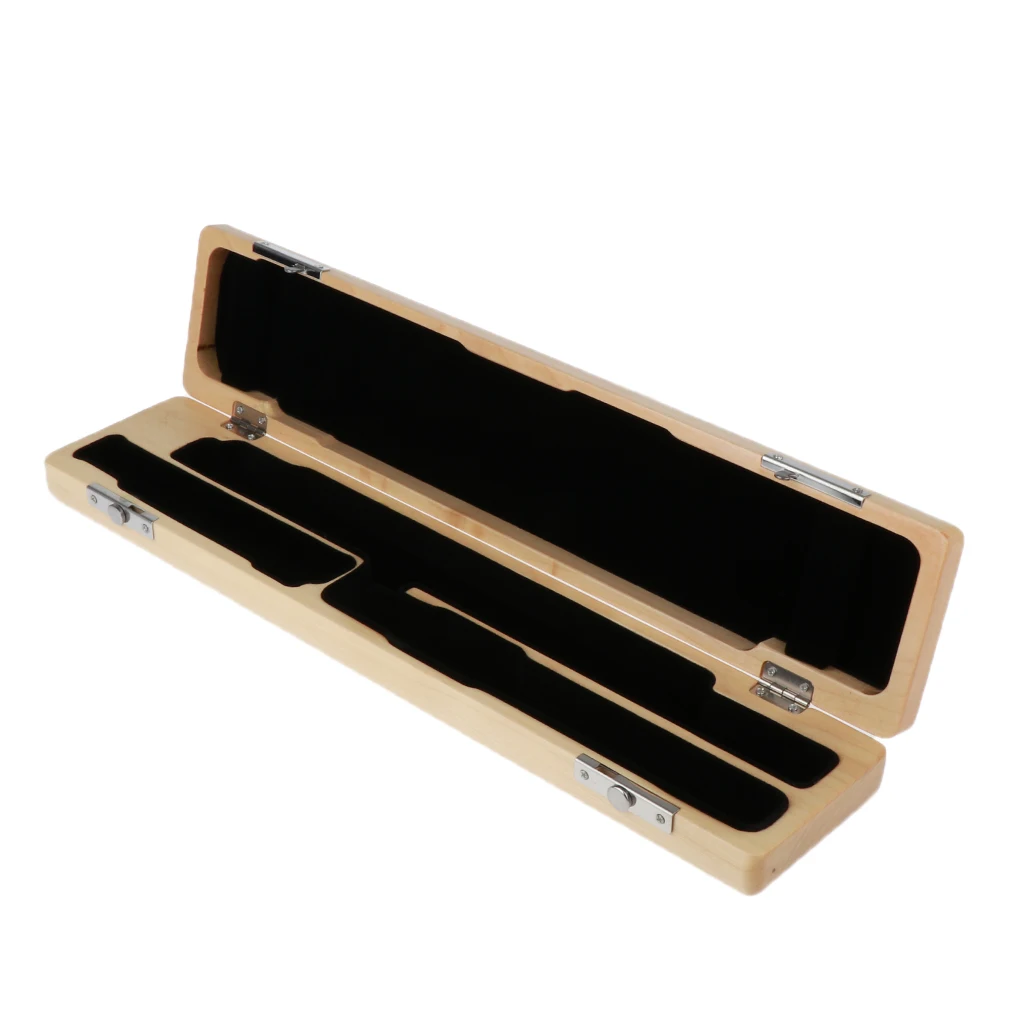 Wooden Carrying Flute Protective Case for 16 Holes Flute Musical Parts Beige