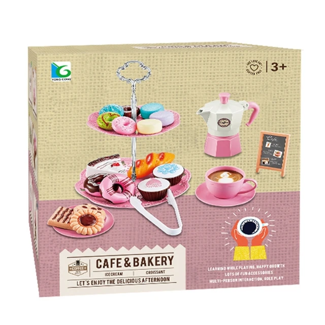 Toysters My Coffee Set Wooden Pink Coffee Maker Playset