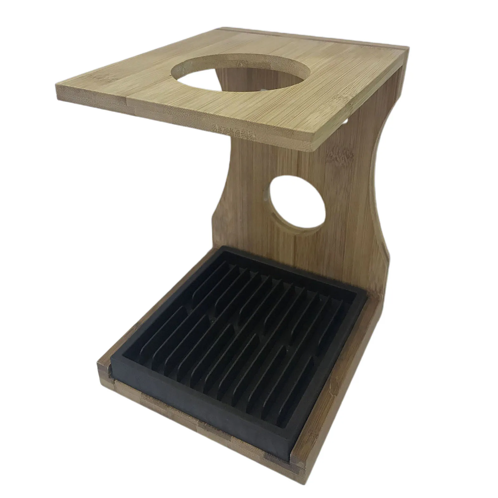 Bamboo Coffee Dripper Stand Filter Holder Tray Drip Station Tea Dripping Anti Slip Base Barista Kitchen Coffee Maker