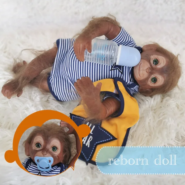 NPK 45CM Reborn Monkey Baby Orangutans Lifelike Soft Touch Cuddly Soft Body  Doll Collectible Art Gifts for Adults - AliExpress