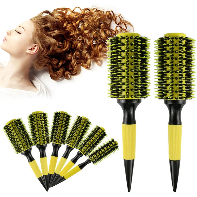 Bristle Round Hair Brush Quiff Roller Curling Roll Hair Brush Vent Brush  For Women And Men Combs Wh998 - Combs - AliExpress