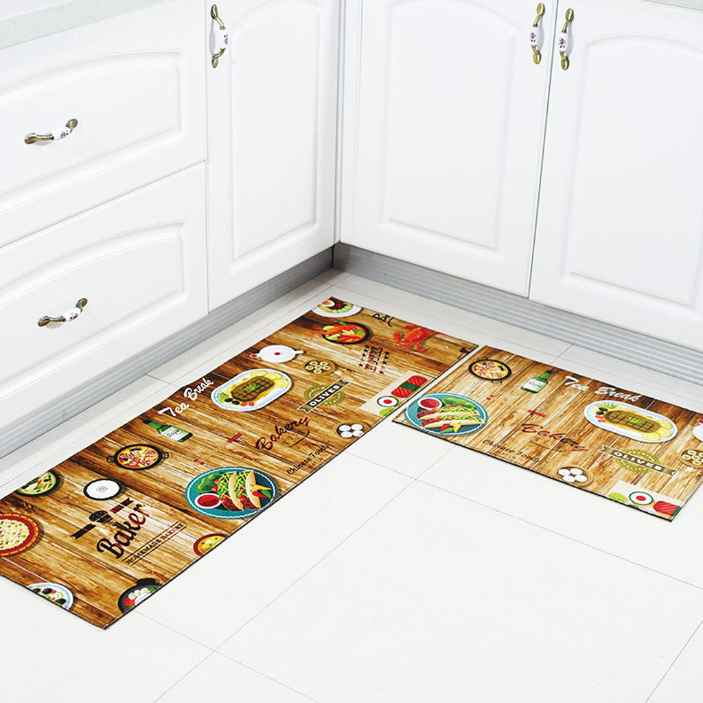 MagiDeal Anti-skid Kitchen Runner Carpet Door Mat Bathroom Floor Rug Hallway