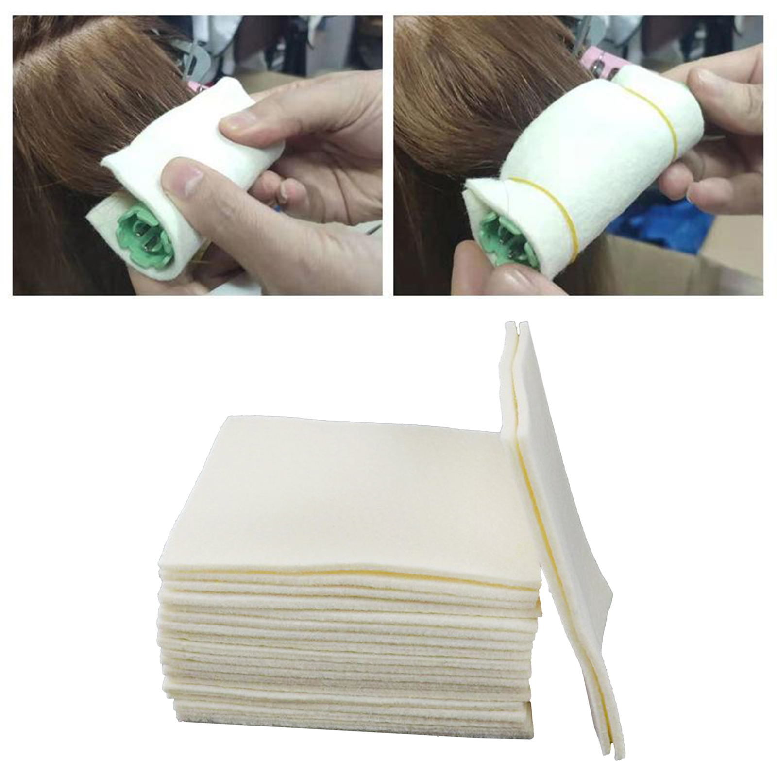 20pcs Perming Cotton Pad Hair Rod Perm Patch Curl Wave Crimping