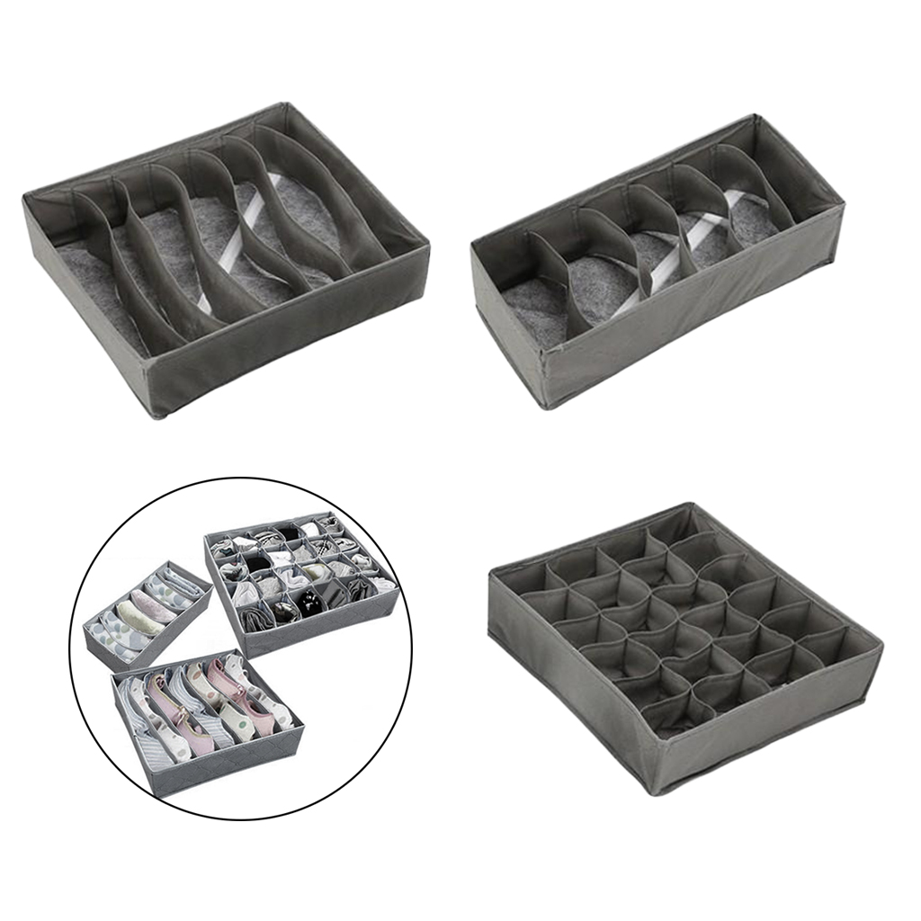 3pcs/set Underwear Organizer Thicken Divider Dresser Breathable for Bras Socks Ties Underwear Underpants