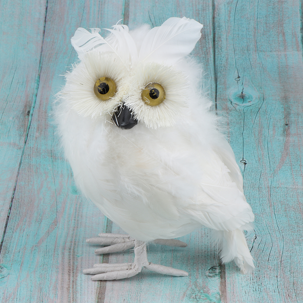 Lovely Plush Furry White Owl, Kids Animal Toys Decorative Artificial Animals Model, Gifts