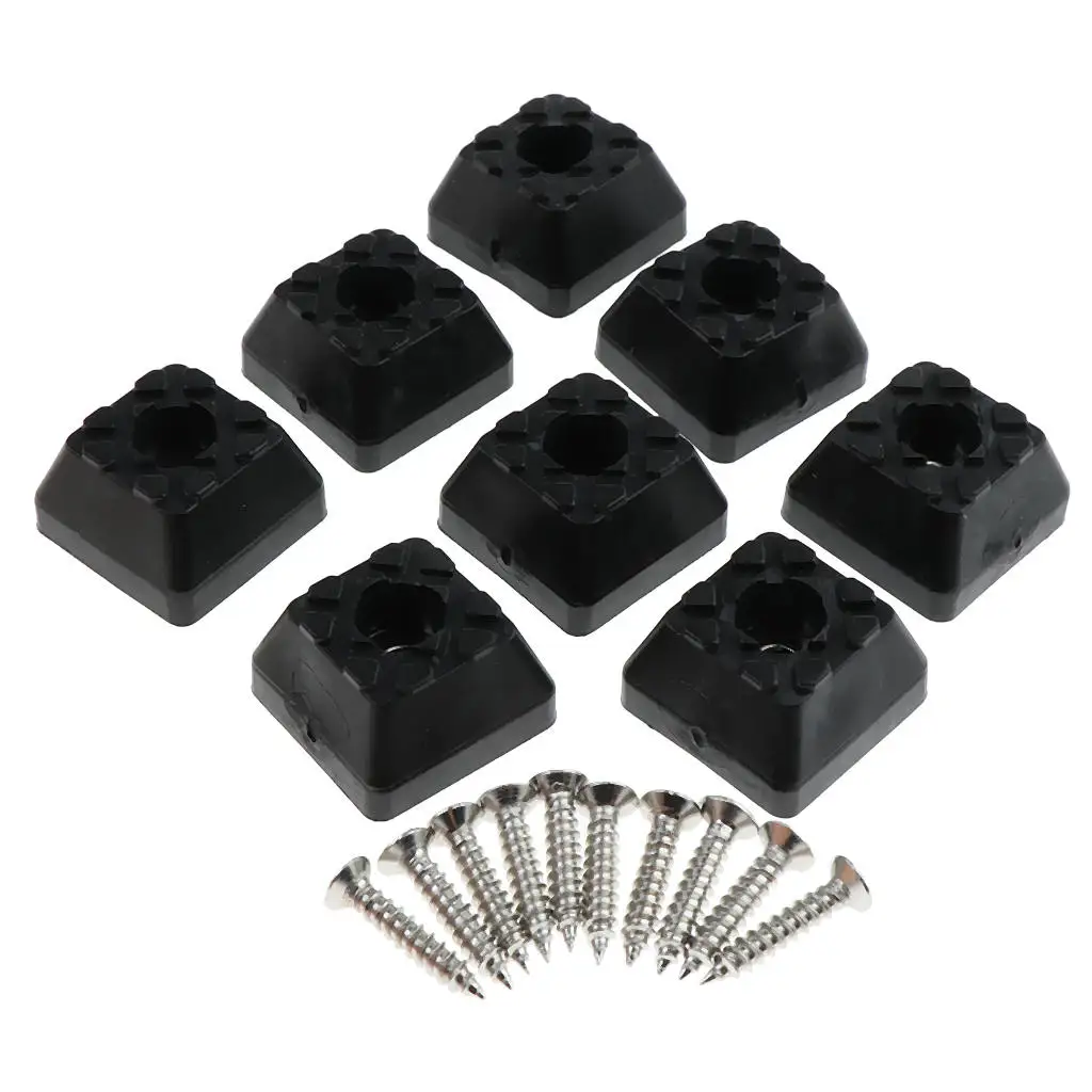8pcs Non-skid Rubber Feet Riser Pad for Table Desk Chair Kitchen Cabinets 3cm 
