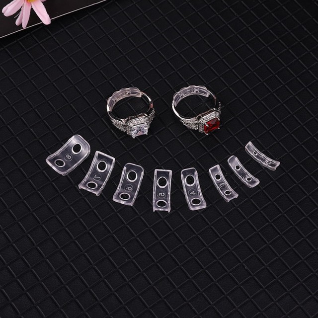 8 Sizes Silicone Anti Lost Invisible Clear Ring Resizer Loose Rings Reducer  Ring Sizer Fit Any Rings Jewelry Tools